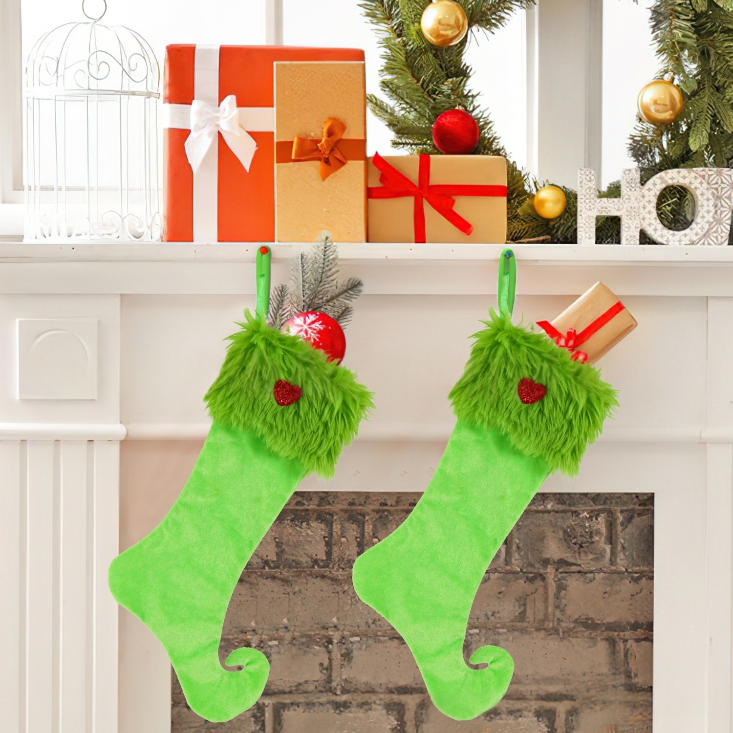 Christmas Stockings Holiday Decor Hanging Socks for Mantel Christmas Tree Decor